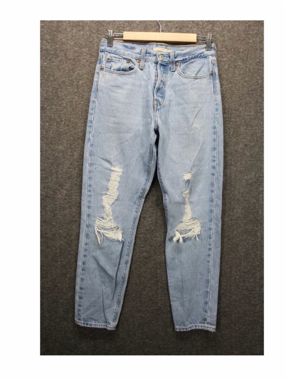 Light Wash Levi’s Wedgie 27 Distressed High-Rise Jeans